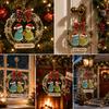 Acrylic Pendant for Holiday Decoration Best Friends Christmas Wreath Pendant, Hanging Ornament, Gift Decorative Piece Party DIY Festive Accents
