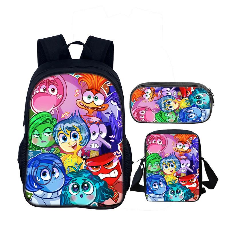 Inside Out 16inch School Backpack Set With Polyester Material For Kids And Teens