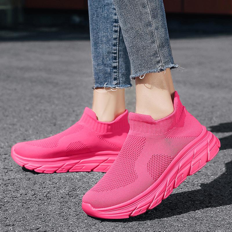 Couple mesh shoes breathable spring autumn and summer casual sports shoes medium trendy dopamine light shoes