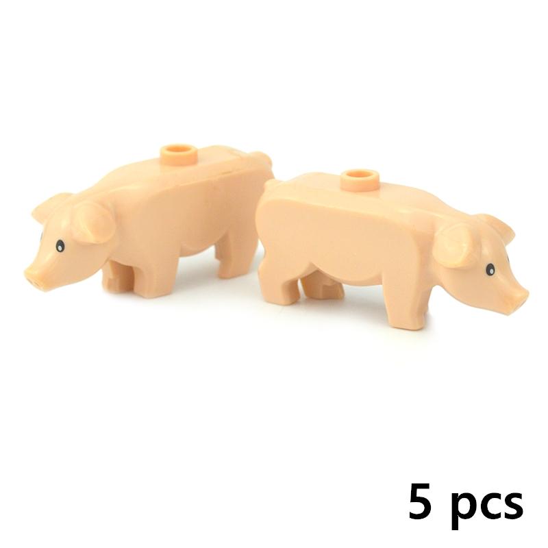 MOC City Animal Brick Building Blocks Creative Pet Zoo Dog Duck Tortoise Penguin Cat Pig Eggs Bird Rabbit DIY Model Toys For Kid