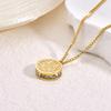 Chinese Style Double-Sided Chain Necklace for Women with 3D Pendant, Light Luxury Diamond-Inlaid Clavicle Design, Popular Online.