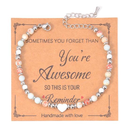 Women Bracelet Natural Stone Beads Adjustable Length Non-fading Bracelet Wear-Resistant Comfortable Accessories