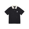 New MLB Base Logo Polo Shirts Men's Black 3LPQM2023-50BKS