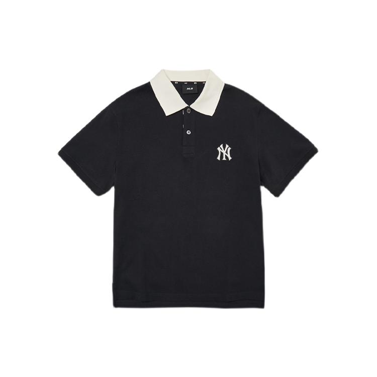 

New MLB Base Logo Polo Shirts Men s Black 3LPQM2023-50BKS XL
