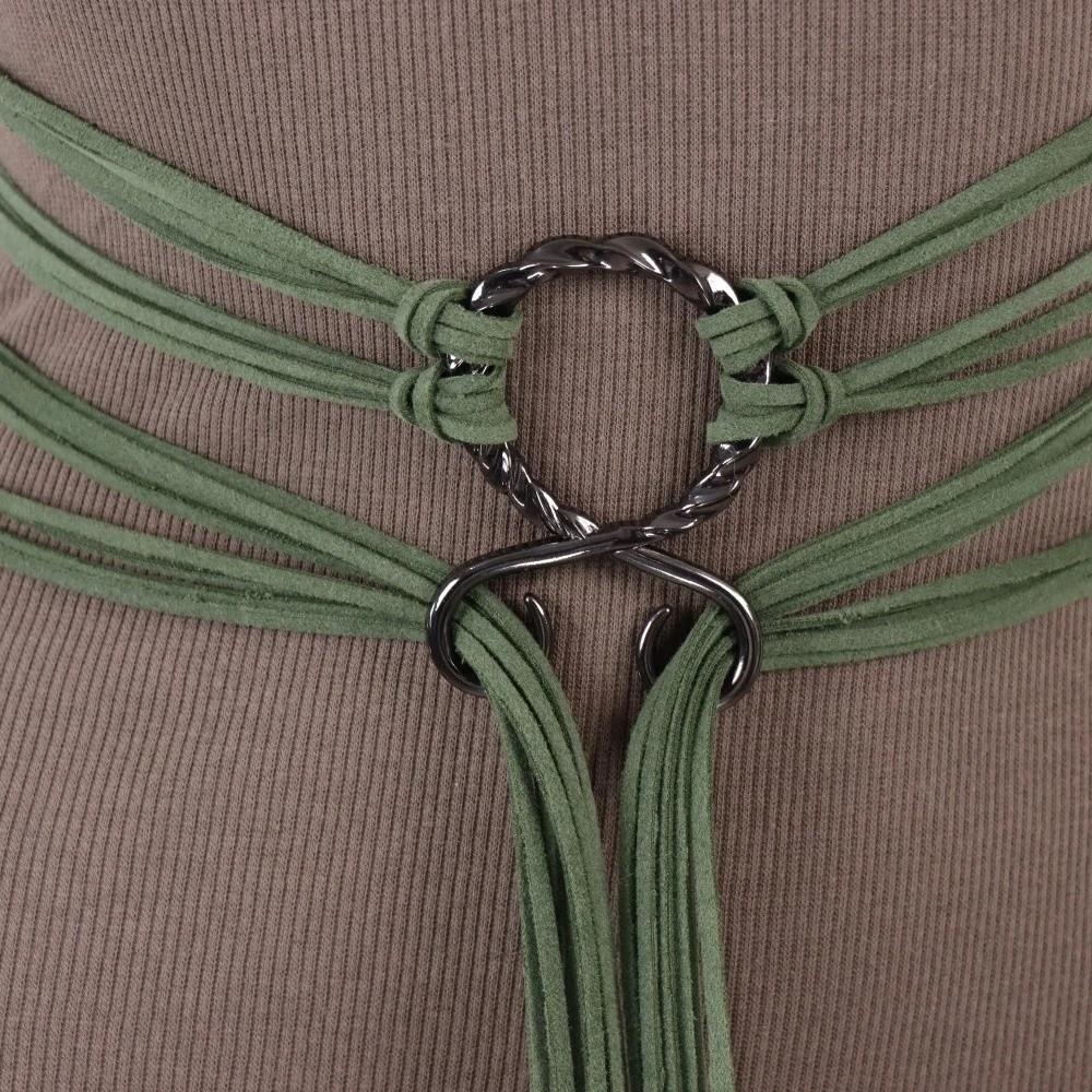 Adjustable Long Rope Chain Belt Braided Decorative Belt Fashion Waist Cinch  Medieval