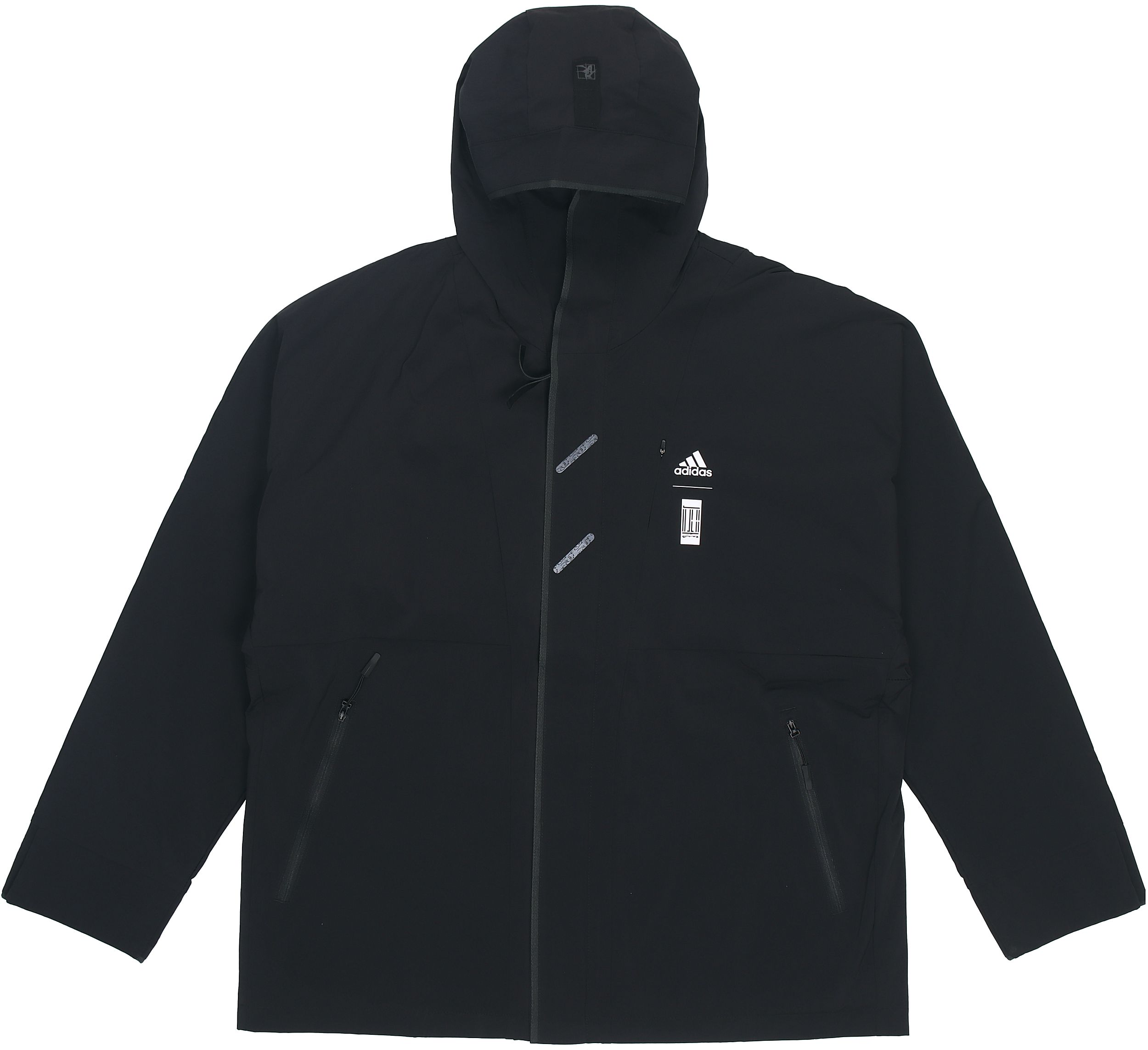 Adidas Wuji Series Wj Wv Jkt Logo Hooded Fleece Lined Sports Jacket Men s Black HE5117 S