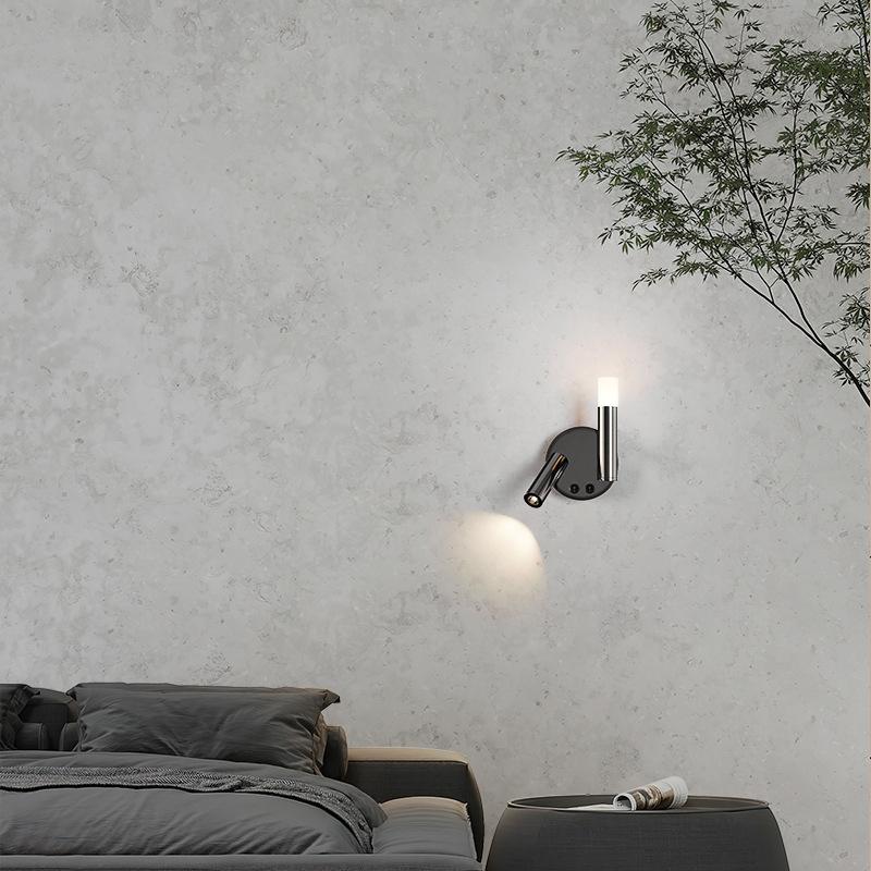 Creativity Led Wall Lamp Modern Aluminum Rotatable Spotlight For Bedroom Bedside Living Room Sconce Light Aisle Loft