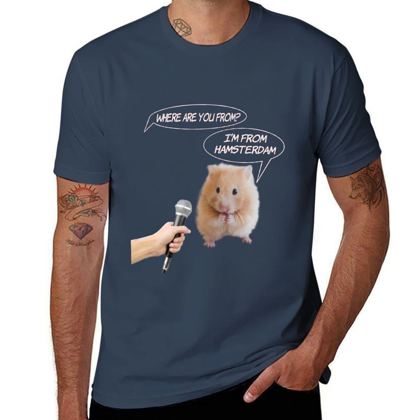 I Am From Hamsterdam Tshirt Summer Print Short Sleeve Tee S