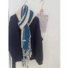Personalized Striped Tassel Scarf Women's Autumn and Winter Shawl Street Style Cool Thickened Warm Scarf High End Couple