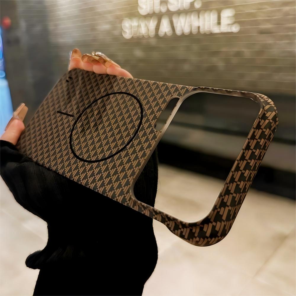 Slim Frameless Carbon Fiber Kevlar Pattern For Magsafe Case For Xiaomi 17 ProMax 15 14 Ultra Pro Magnetic Charge Hard PC Cover