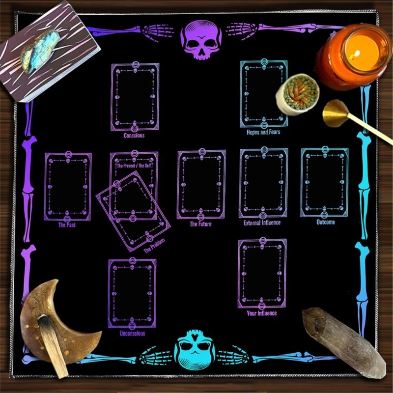 Tarot Tischdecke Altartuch Karten zum Kartenlegen Astrologie Tischdecke Divinations Kartentuch Wandteppich Wanddekoration