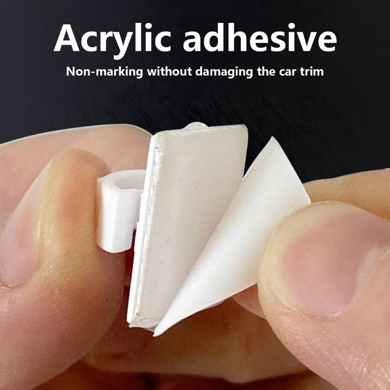 20Pieces Adhesive Cable Management Clip Adhesive Cord Holder,No Residues Removal,Heat Insulation, Space Saving Design