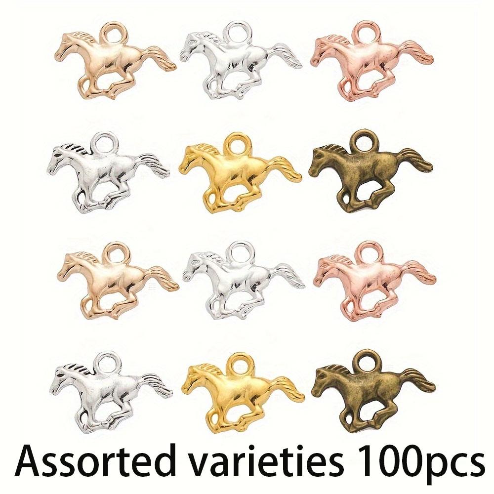 

20/50/100 шт. сплав материала креативный кулон в форме лошади конный спорт кулон в форме лошади своими руками ретро цинковый сплав ювелирные изделия аксессуары лошадь Assorted varieties 100pcs