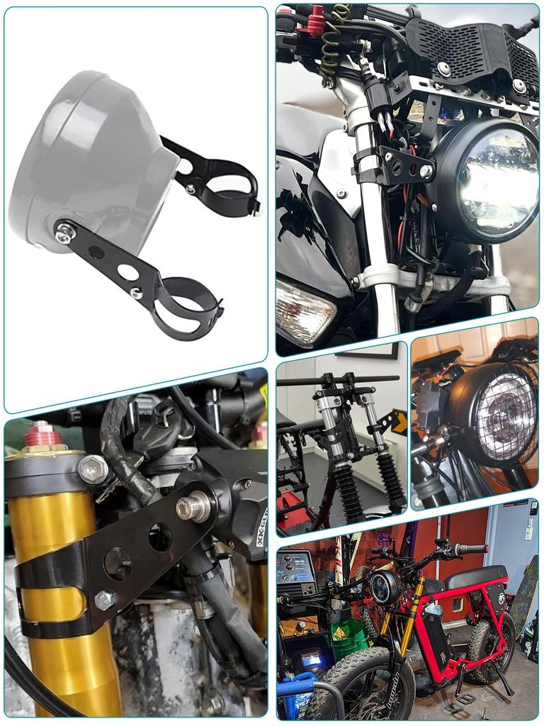 Largoods Headlight Mounting Bracket Stay, 1.3 - 1.7 Inches (33 - 42 Mm), Honda,