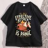 Vintage Effective Attack Is Panic TShirt Graphic Tees Funny Cotton Short Sleve Round Neck Tshirt Streetwear Male Clothes