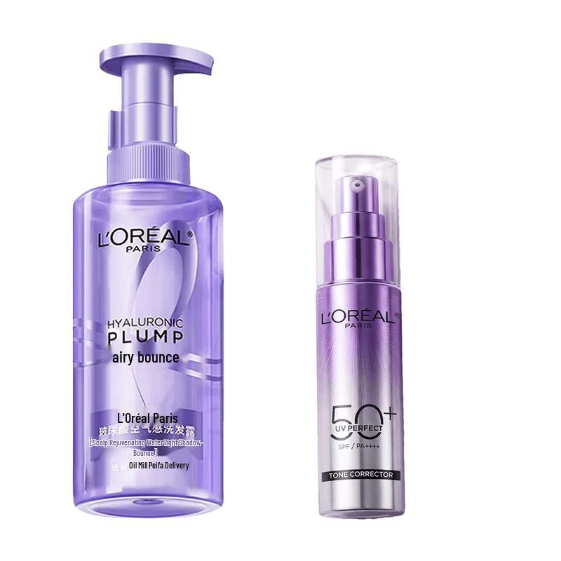 Набор L Oréal Шампунь с гиалуроновой кислотой и отбеливающий солнцезащитный крем