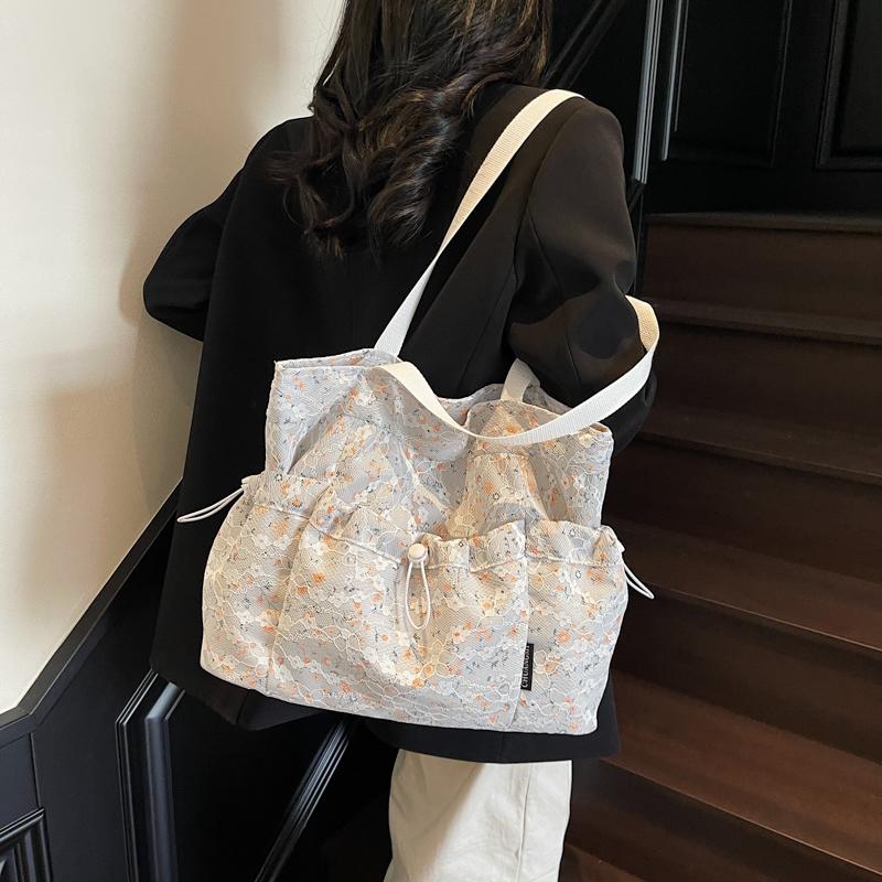 Floral Print Bag Women's Shoulder Bag Large Capacity Tote Bag Commuter Crossbody Bag