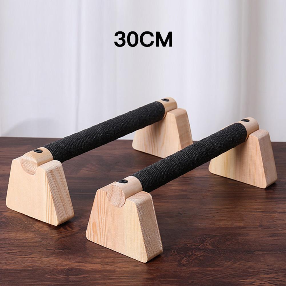 Wooden Push Up Handles Parallettes Bars Workout Equipment Non Slip Grips for Strength Calisthenics Household Fitness Man Woman