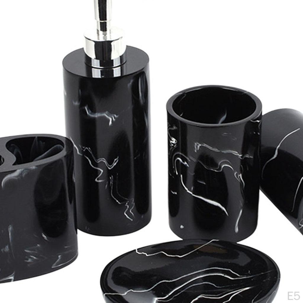 Bathroom Supplies Accessory Set 5-Piece Toothbrush Holder Dispenser