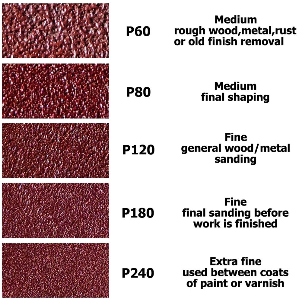 Sanding Paper 60# 80# 120# 180# 240# 93mm Brand New