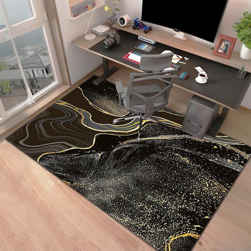 1PC Marble texture printed Carpet Rug for Living Room Bedroom Home Sofa Decoration,Non-slip Floor Mat Floor mat