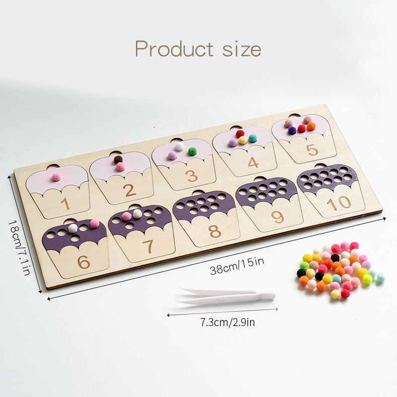 

Early Educational Children Preschool Toy Match toy 1-10 Digital Game toy Number Jigsaw Puzzle toy Clip ball Counting toy Baby