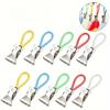 5/10pcs Towel Hanging Clips Colorful Metal Clip - Versatile Drying Rack Hangers for Kitchen,Bathroom Organization.Towel Clip.