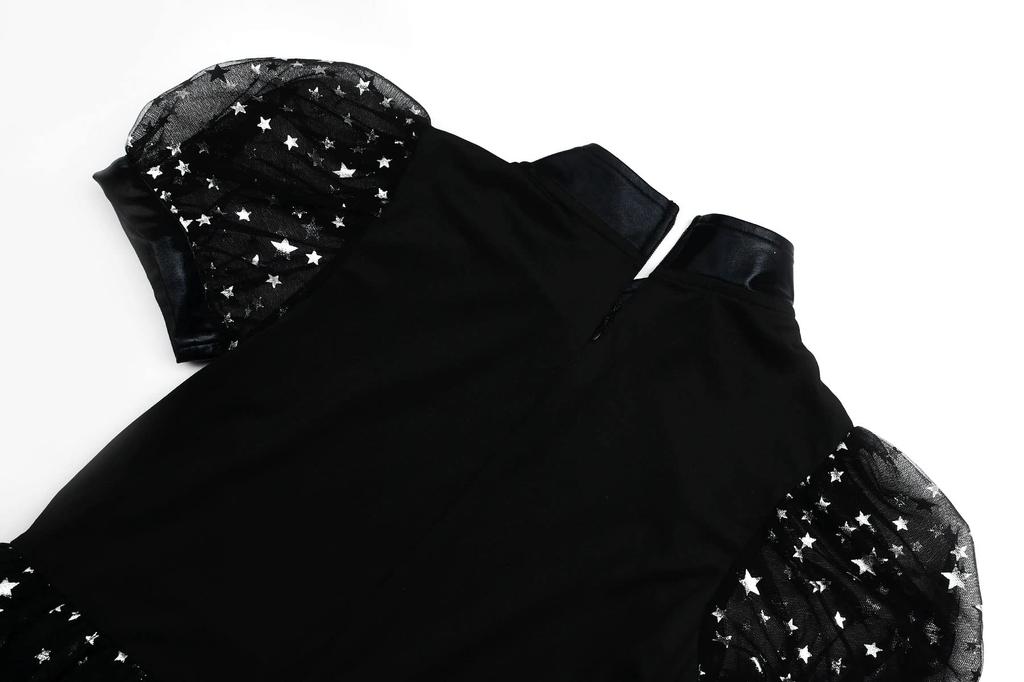 ReliBeauty Clown Halloween Costume for Dress Red and Size 120 Costume, Girls, Kids, Parties, Events, Set, Black,