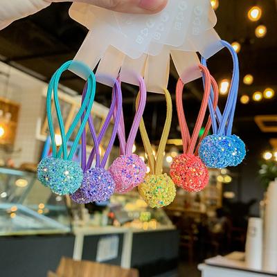 2 PCS Nouvelle Boule de Couleur à Paillettes Mignon Headwear de Princesse Enfants Bandeaux Élastiques pour Cheveux Enfants Cordes à Nouer Filles Accessoires Headwear pour Bébé