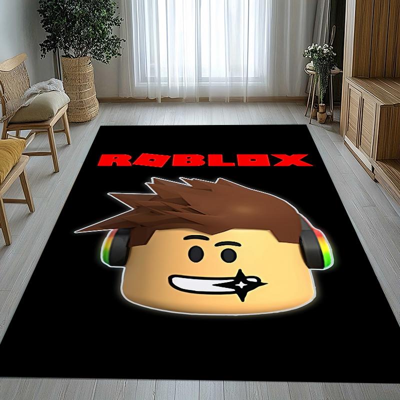Game R-Robloxs Cartoon Living Room Non-Slip Area Rug Soft Carpet for Bedroom Kids Playroom Sofa,Home Decor Doormat Gift