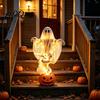 Holiday Party Exterior Lighting Swirling Ghost Pumpkin Yard Lamp Halloween Glowing Spooky Decor with Decorative Festive Design Outdoor Garden