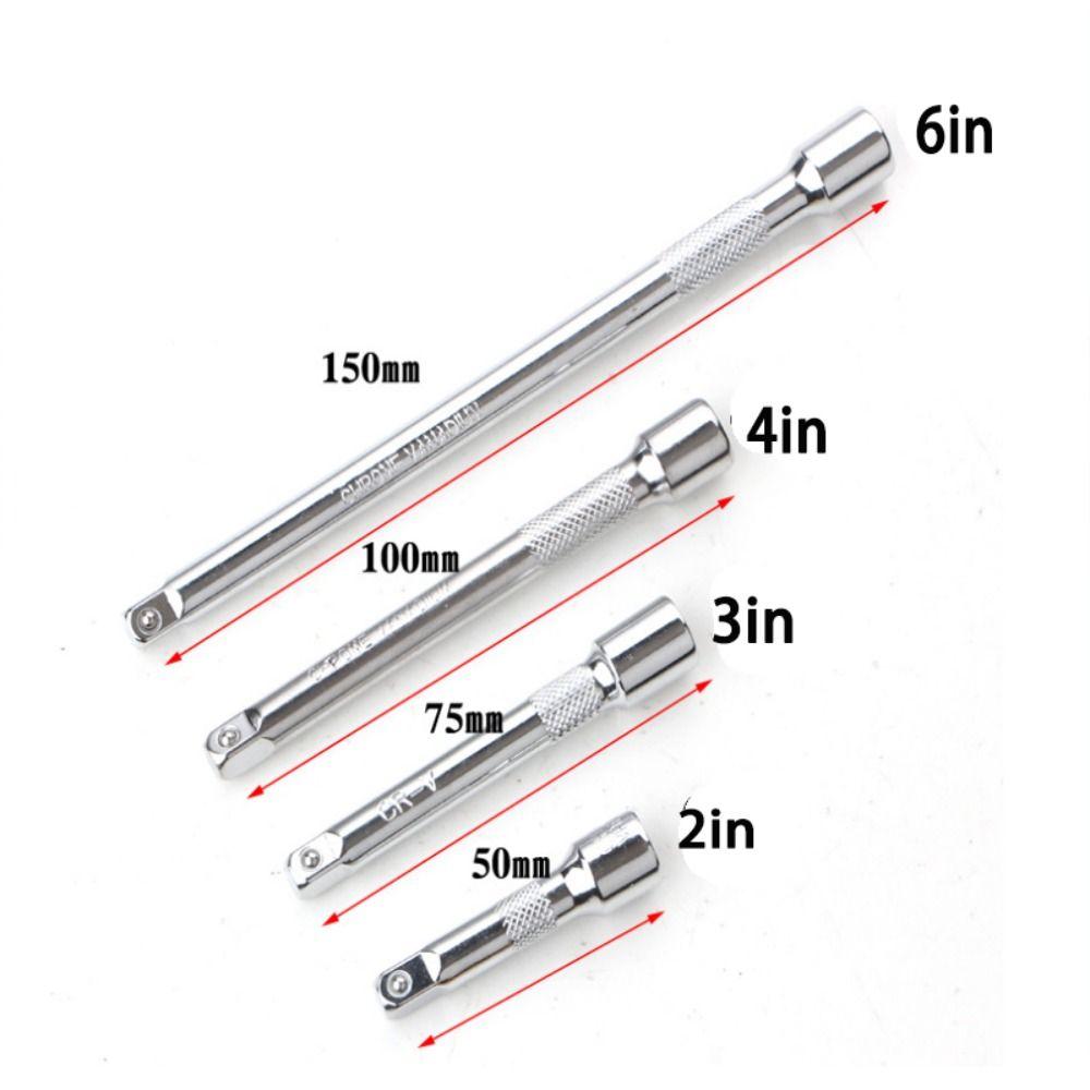 4 Piece 1/4 Inch Socket Extension Set for Ratchet Wrench Universal Joint Socket