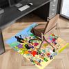 1pc Barbapapa1 Print Area Rug - Soft, Washable Non-Slip Indoor Mat for Office Chairs, Living Room, Home Office Decorative Rug