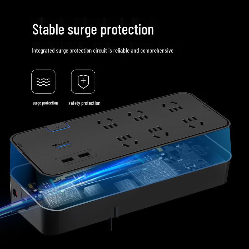 BULL Anti-Surge Power Strip with USB