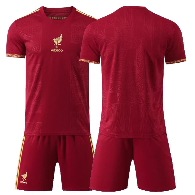 2024 Mexico jersey, football jersey set, men s and children s quick-drying America team sports game training jersey S