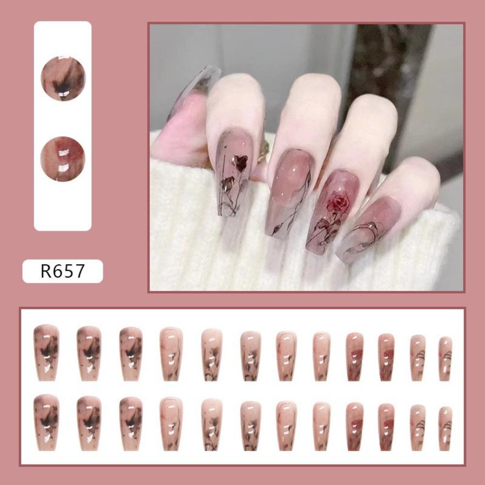 Frühling und Sommer Wind Tragen Nagel Reiner Wunsch Nagelpflaster Aufhellend Abnehmbares Nagelstück Langes und kurzes Nagelstück Fertigprodukt