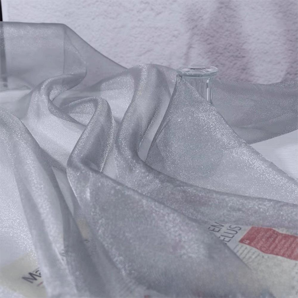 Mjuk tyll 100*140cm Fluorescerande organzatyger Glitterorganza Tyg Scen Bröllopsdekor