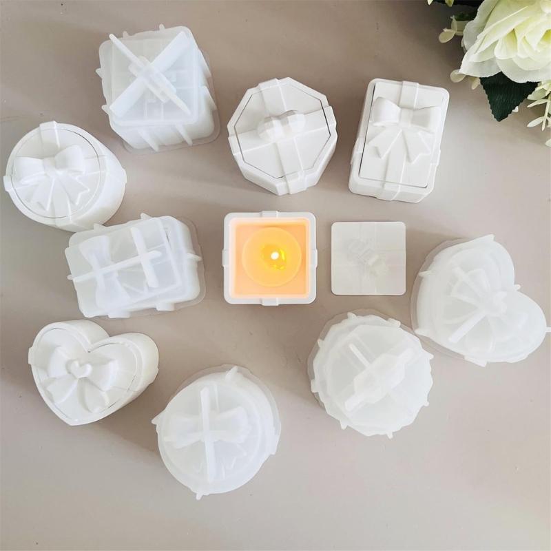 DIY-Harz-Bastelform-Set, Schmuck-Organizer, Silikon-Geschenkbox-Formen für Heimdekorationen und Geschenk-Aufbewahrungsbox mit Deckel