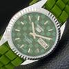 REFURBISHED JAPAN MADE SEIKO 5 AUTOMATIC MENS WATCH GREEN DIAL CUSTOM A440016-2 QV90-a440016