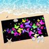 Y2K Trendy Sweet Pink Butterfly Print Beach Towel Soft Quick Dry Sand Resistant Absorbent Beach Blanket for Beach Pool Travel