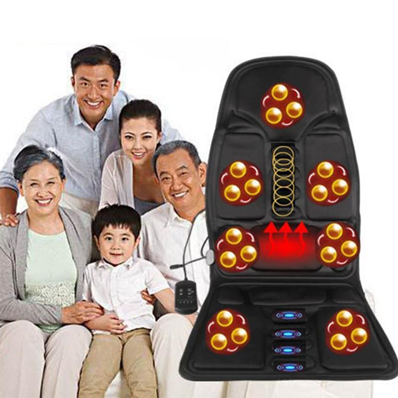 2-in-1 Car Home Massage Cushion, Adjustable Vibration for Neck, Lumbar & Full Body, Portable Relaxation Pad