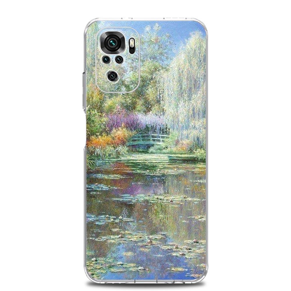 

Чехол для телефона Xiaomi Redmi Note 13 12 5G 9S 9 8 10 11 Pro Plus 4G 9T 13C 12C10C 9C 9A 7 прозрачный чехол Claude Monet Art Redmi 13C