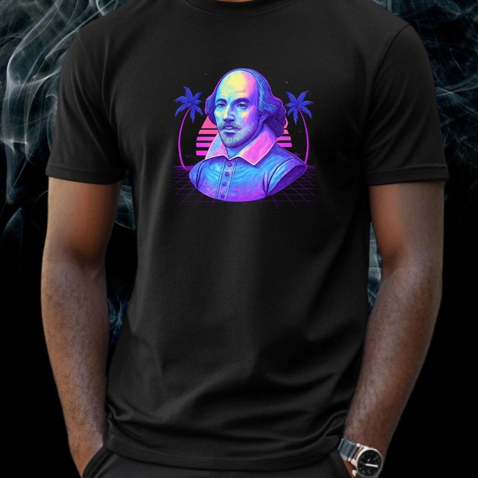 T-Shirt Herren Shakespeare Vaporwave Motiv Baumwolle Größe S bis 5XL XXL