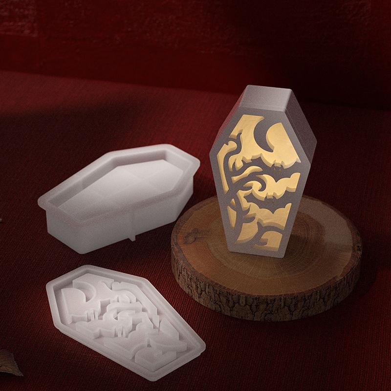 Halloween Resin Silicone Molds Resin Coffin Molds Storage Box Molds Halloween Decorative Casting Mold For Halloween