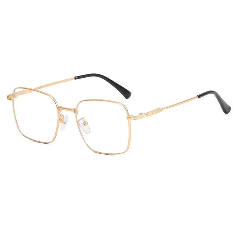 New Sven metal square small frame anti-blue flat glasses women's glasses frame men can be equipped with myopia HC