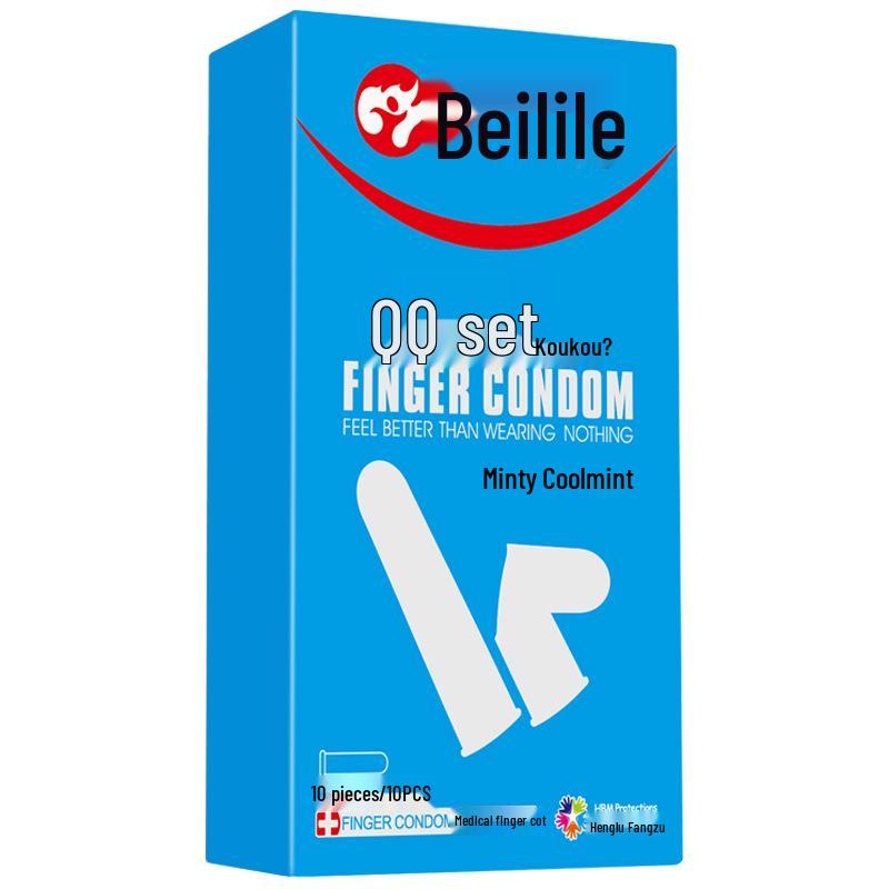 Beilile Thin & G-Spot Condoms with Finger Cots, Black King Kong Series - Adult Intimate Products.