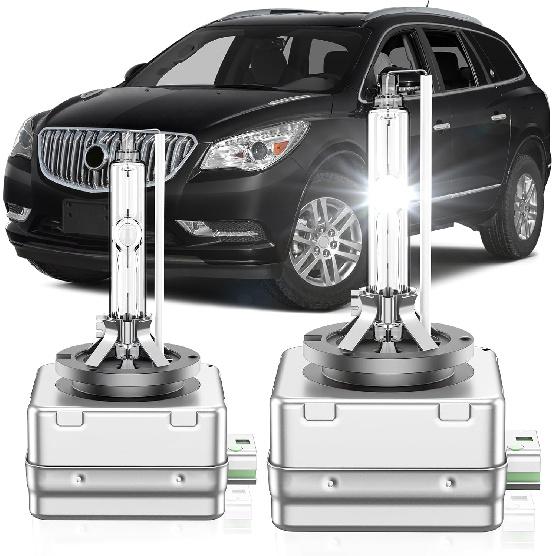 D3S HID Xenon Headlight Bulb Compatible With 2014 2015 2016 2017 2018 Buick Enclave Envision LaCrosse Regal Cascada - 35W High And Low Beam Upgraded
