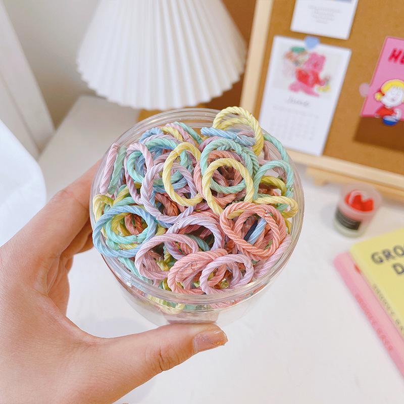 100 Boxed Tied Thumb Hair Rings, No Hair Pins, Baby, Children'S Hair Accessories, Rubber Bands, High Elasticity
