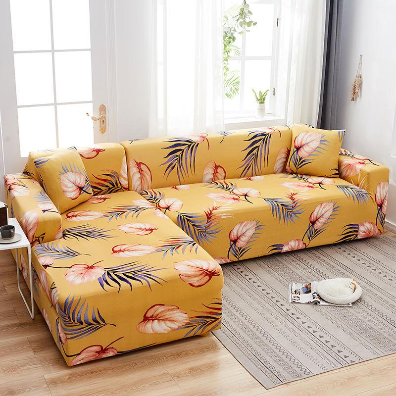Stretch-Sofabezug mit Blumendruck, elastischer Möbelschutz, Schonbezüge, Couchbezug, 1/2/3/4-Sitzer-Sofabezug für Wohnzimmer