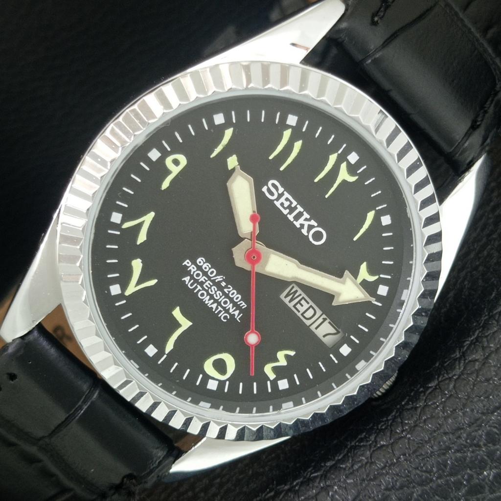

ВИНТАЖНЫЕ ОТРЕМОНТИРОВАННЫЕ МУЖСКИЕ АВТОМАТИЧЕСКИЕ ЧАСЫ SEIKO 6309A ЯПОНИЯ ЧЕРНЫЙ ЦИФЕРБЛАТ a442553-1